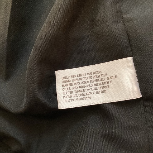 A New Day Linen Blend Black Cropped Blazer, Medium NWT - Picture 10 of 12